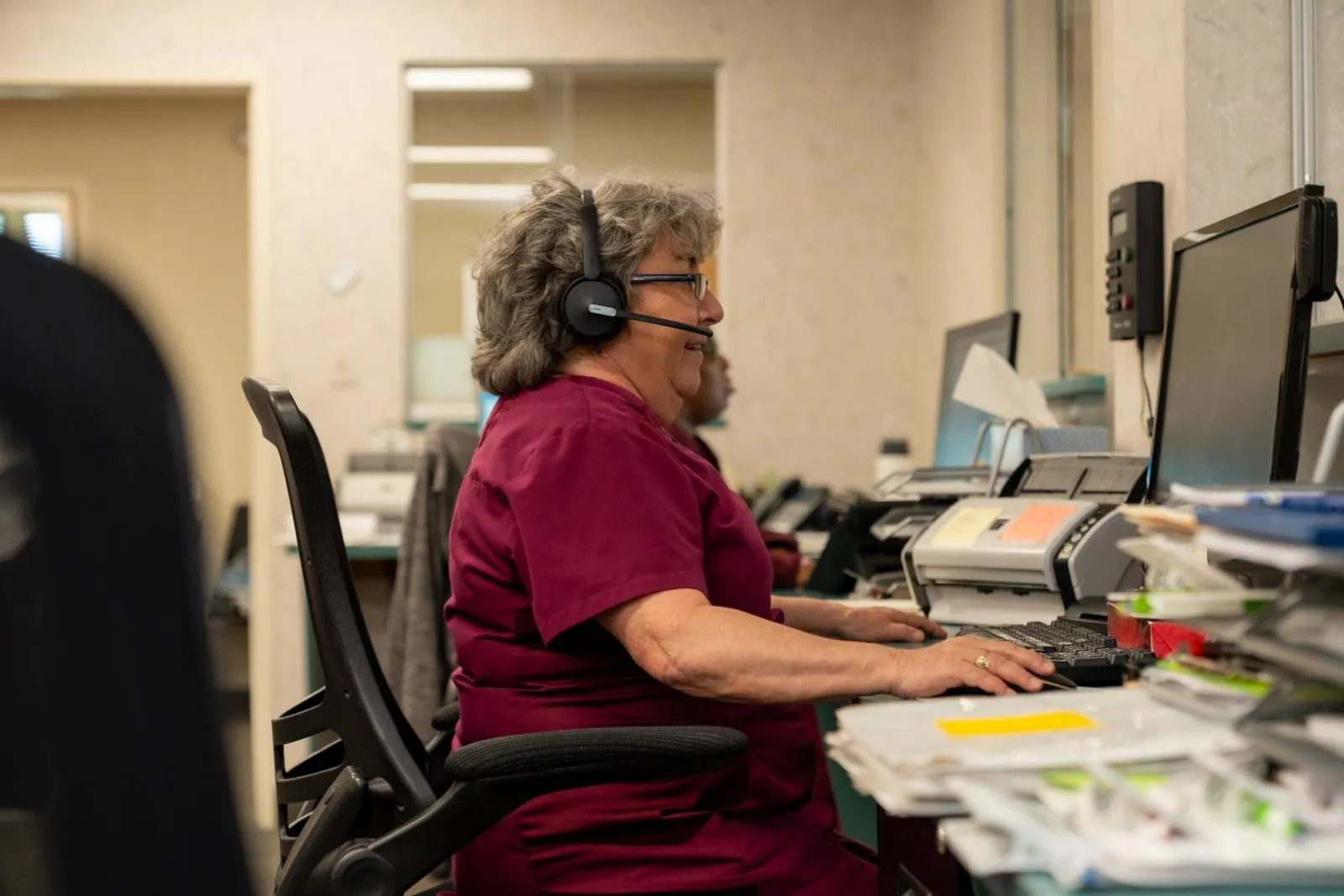 Staff taking calls